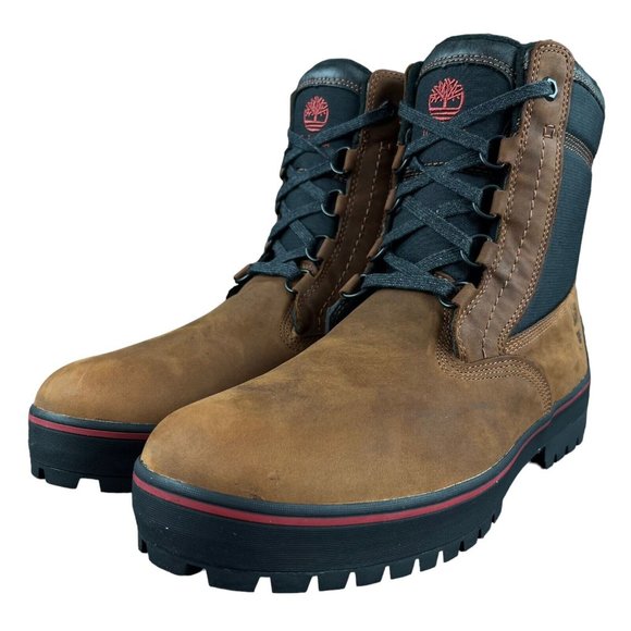 Timberland Spruce Mountain Warm Lined Rust Brown Leather Boots Men's Size 12 M - Picture 6 of 10